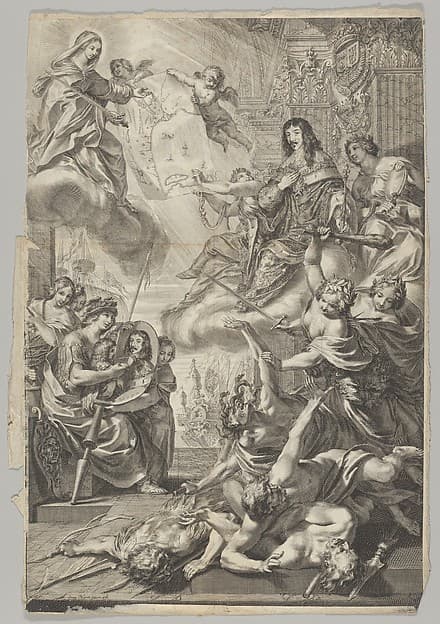 Virgin Helps Louis XIII to Expel the Vices