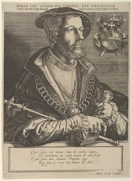 Portrait of Jan van Leiden, a Dutchman and leader of the Münster Anabaptists