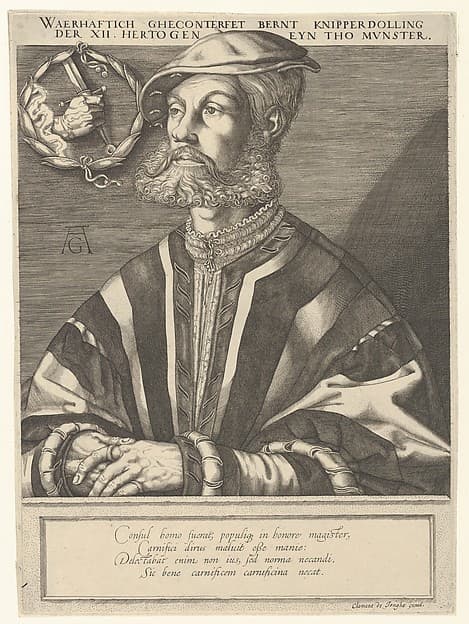 Portrait of Bernt Knipperdolling, a leader of the Münster Anabaptists