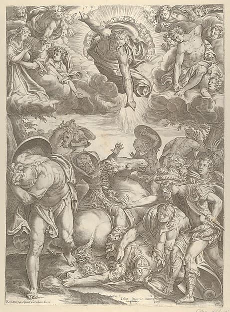 The Conversion of Saint Paul with God the Father and Angels above