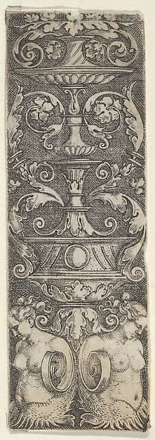 Vertical Panel with a Candelabrum Supported by Two Half-Length Female Figures