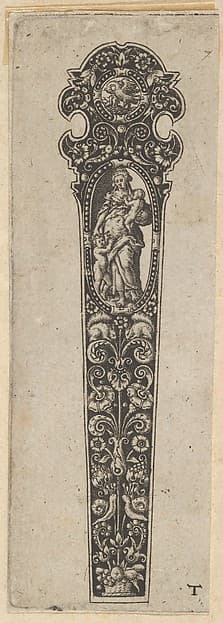 Design for a Knife Handle with the Personification of Charity