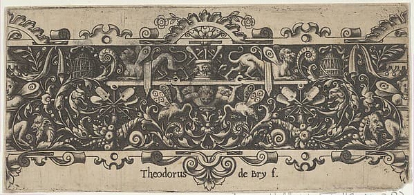 Frieze with a Putto Holding a Platform