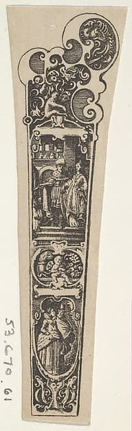 Design for a Knife Handle with Well-Dressed Couples
