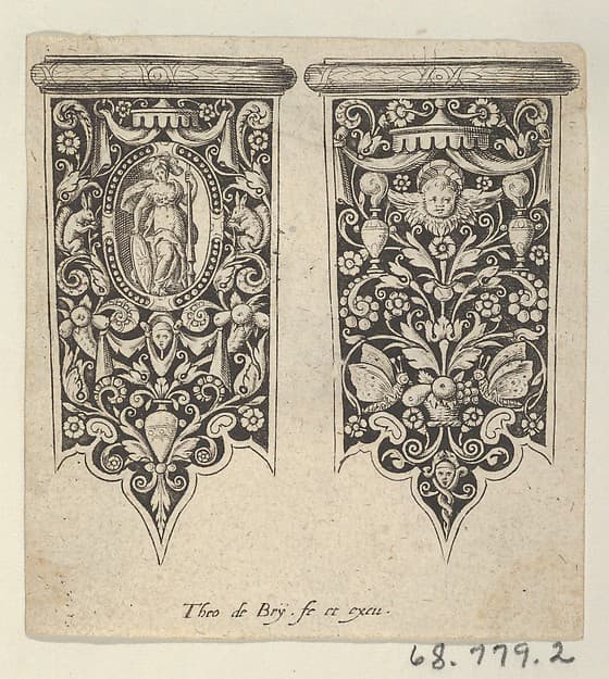 Design for Knife Handles, from Mansches de Coutiaus