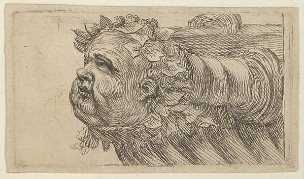 Head of a Child on the Bow of a Ship, from Divers Masques