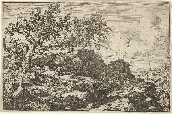 The Two Peasants Seated on the Hill