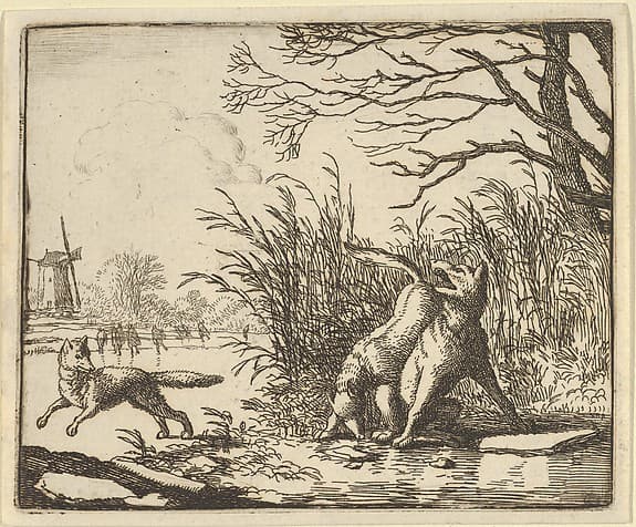 The Wolf Accuses Renard Once Again from Hendrick van Alcmar's Renard The Fox