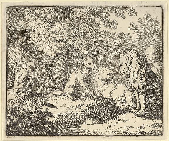 Renard Coninues his False Revelations from Hendrick van Alcmar's Renard The Fox