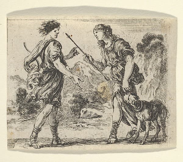 Cephalus and Procris, from 'Game of Mythology' (Jeu de la Mythologie)