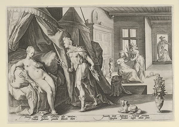 Mercury Entering Herse's Room After Changing Agraulos to Stone, from Ovid's "Metamorphoses", Book II