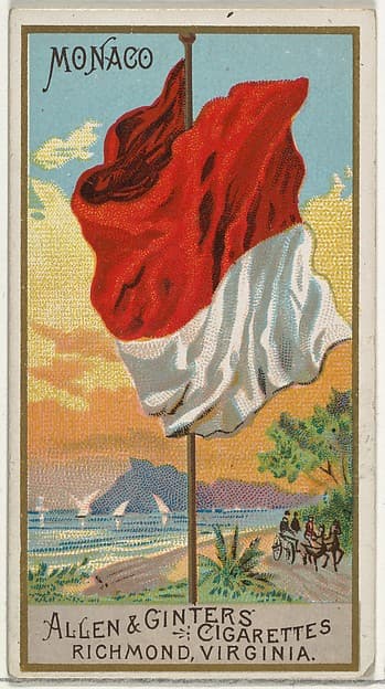 Monaco, from Flags of All Nations, Series 2 (N10) for Allen & Ginter Cigarettes Brands