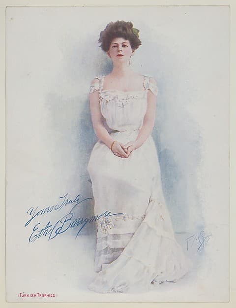 Ethel Barrymore, from the Actresses series (T1), distributed by the American Tobacco Co. to promote Turkish Trophies Cigarettes