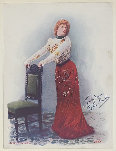 Leslie Carter as Zaza, from the Actresses series (T1), distributed by the American Tobacco Co. to promote Turkish Trophies Cigarettes