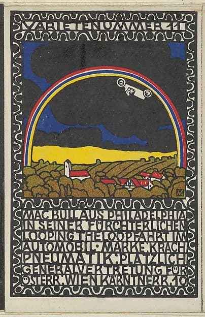 Variety Act 11: Mac Bull from Philadelphia in His Frightful Loop-the-Loop Ride in His Car (Varietenummer 11: Mac Bull aus Philademphia in Seiner Fürchterlichen Looping the Loop Fahrt im Automobil)