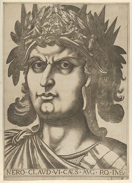 Plate 6: Nero with his head turned slightly to the right, from "The Twelve Caesars"