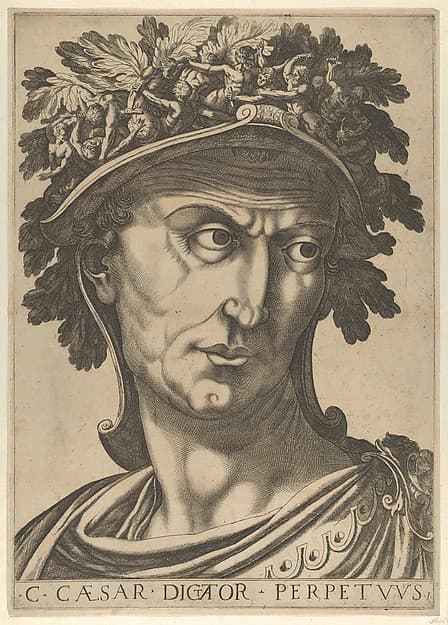 Plate 1: Julius Caesar looking to the right, from 'The Twelve Caesars'