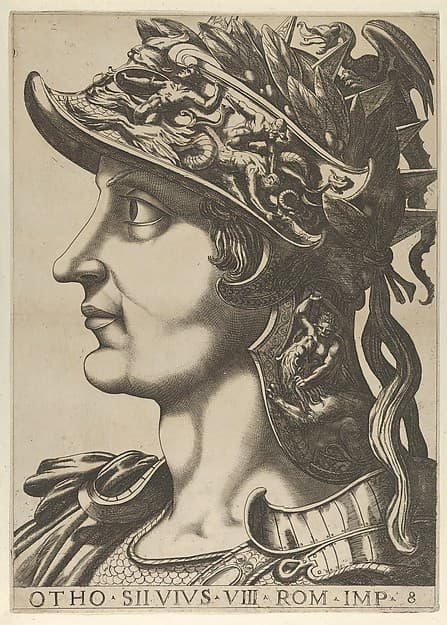 Plate 8: Otho in profile facing left, from "The Twelve Caesars"