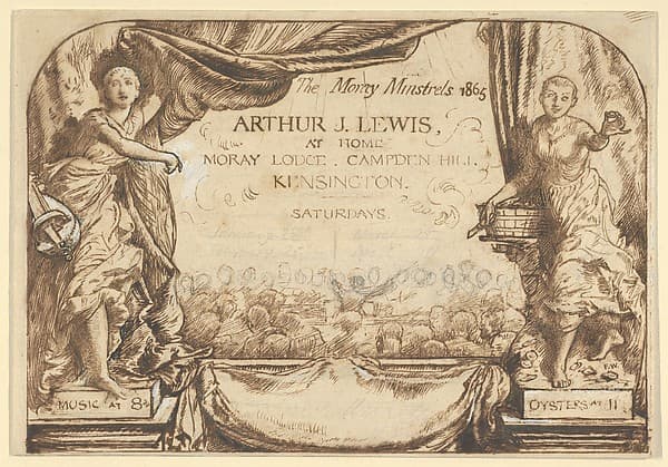 The Moray Minstrels (Design for Invitation card of Arthur James Lewis)
