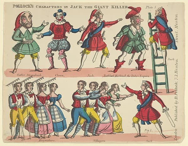 Characters, from Jack and the Giant Killer, Plate 5 for a Toy Theater