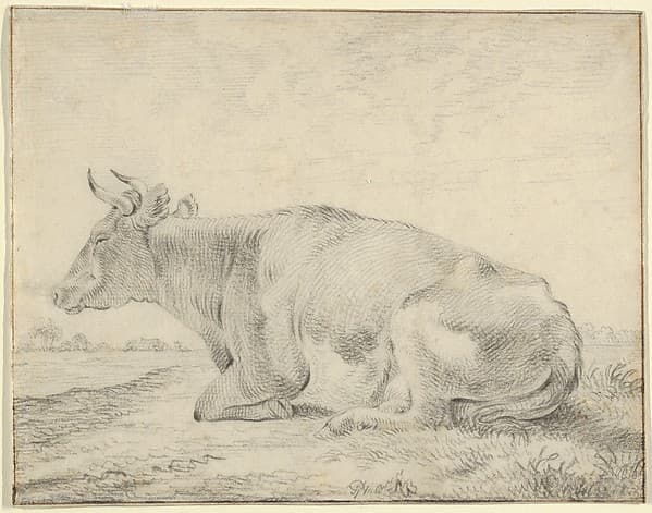 A Cow Lying in a Landscape