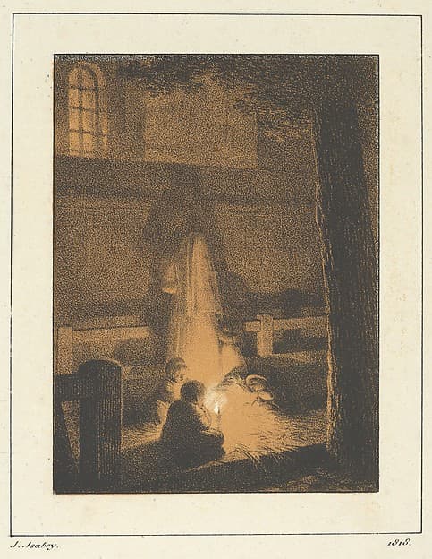 Children Holding a Candle in a Church