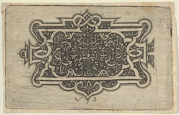 Arabesque Design on Dark Ground