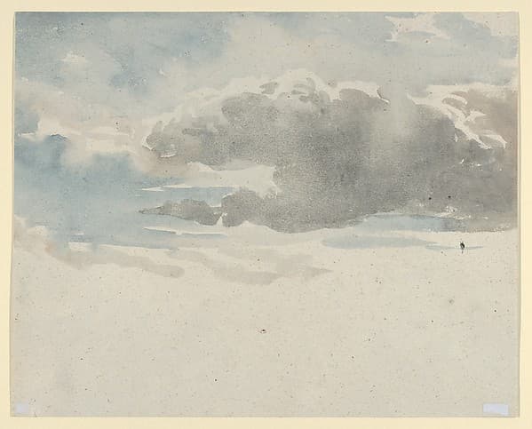 Study of Clouds (recto); Study of an Elder Bush by a Fence (verso)