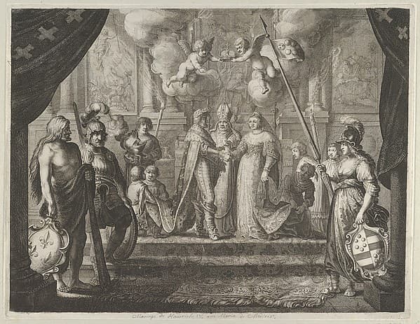 Plate 3: The Marriage of Henry IV and Marie de Medici, from Caspar Barlaeus, "Medicea Hospes"
