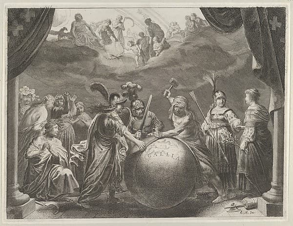Plate 12: Allegory on the Discord in France, from Caspar Barlaeus, "Medicea Hospes"