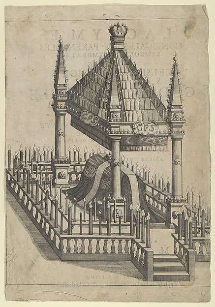 Catafalque for Prince Gottfried Maria Ignaz, frontispiece to 'Lacrymae Conjugales et Parentales... '