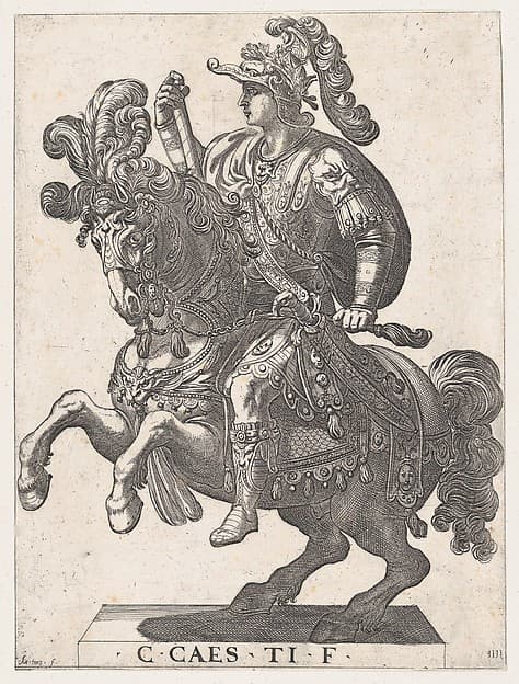 Plate 4: Emperor Gaius on Horseback, from 'The First Twelve Roman Caesars'