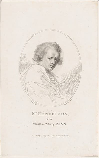 John Henderson, in the Character of Iago (Shakespeare's Othello)