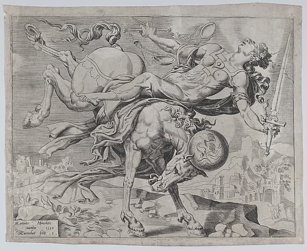 The World Disposing of Justice, from The Unrestrained World, plate 1