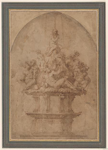Design for a Fountain with River Gods and Nymphs