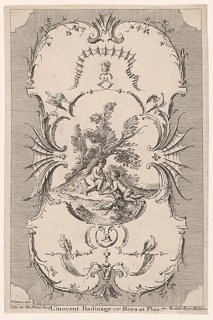 Design for Wallpaper "L'Innocent Badinage, or Boys at Play"
