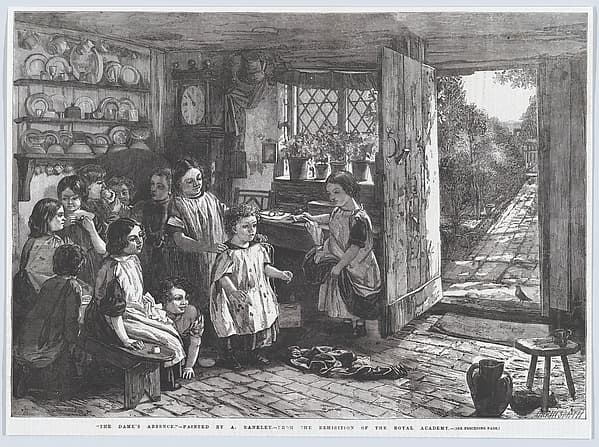 The Dame's Absence, from "Illustrated London News"