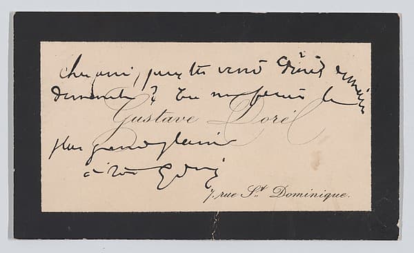 Gustave Doré, calling card