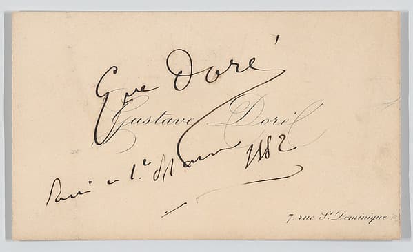 Gustave Doré, calling card
