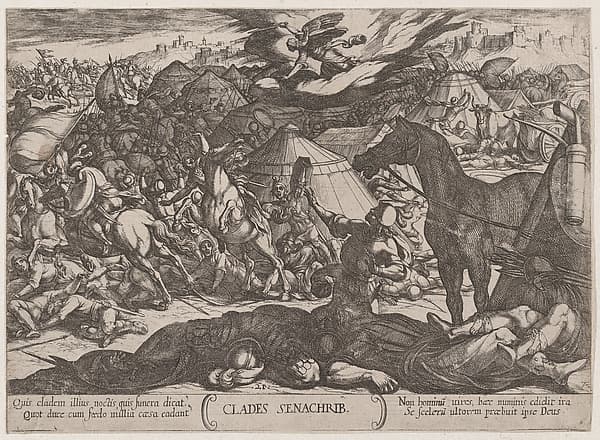 Plate 21: The Angel of the Lord Vanquishing the Army of Sennacherib, from 'The Battles of the Old Testament'