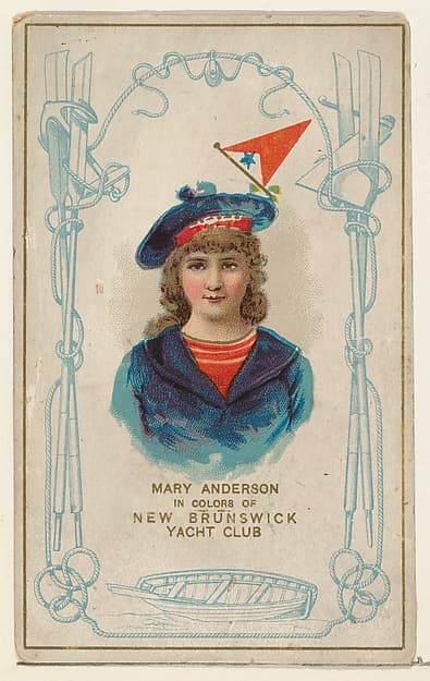 Mary Anderson in Colors of New Brunswick Yacht Club, from the Yacht Colors of the World series (N140) issued by Duke Sons & Co. to promote Honest Long Cut Tobacco