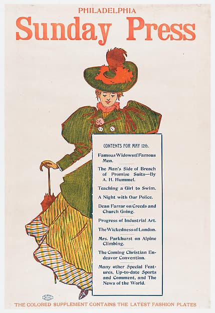 Advertisement for Philadelphia Sunday Press: May 10, 1895