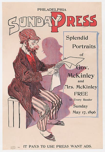 Advertisement for Philadelphia Sunday Press: May 17, 1896