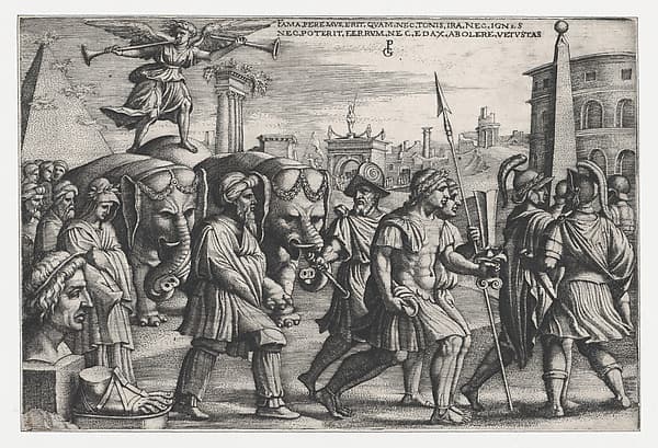 The Triumph of Fame on Chastity, from The Triumphs of Petrarch