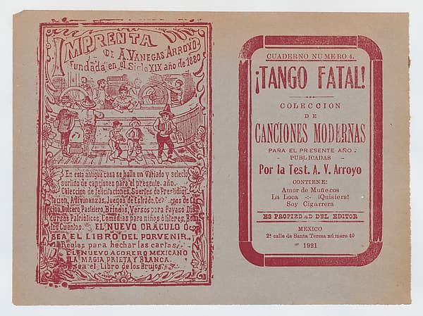 Cover for 'Tango Fatal! Coleccion de Canciones Modernas'