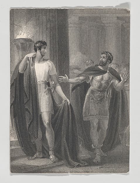 Coriolanus and Aufidius (Shakespeare, Coriolanus, Act 4, Scene 5)