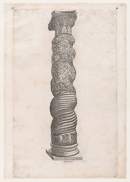Speculum Romanae Magnificentiae: Grotesque Winding Column in St. Peter's