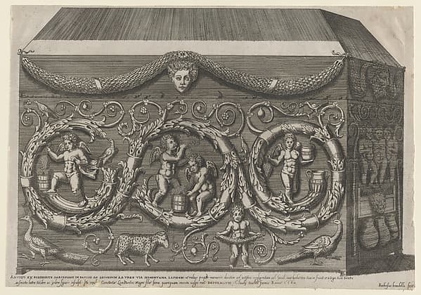 Speculum Romanae Magnificentiae: Decorated Sarcohpagus with Arabesques
