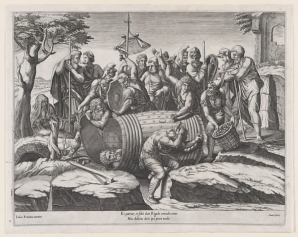 Speculum Romanae Magnificentiae: Attilius Regulus in a Barrel