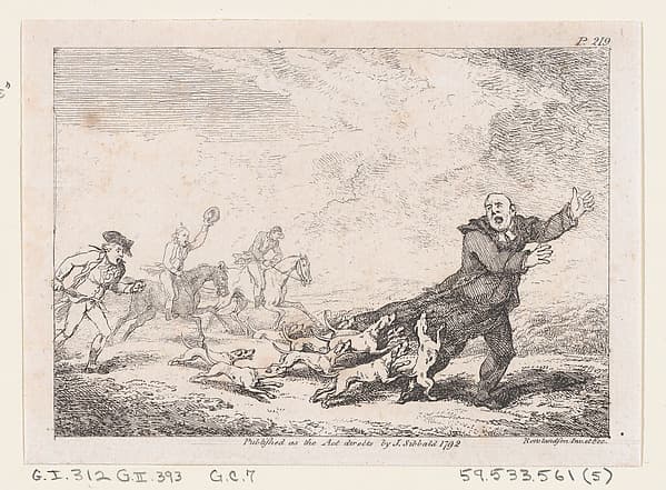 Parson Adams Engaged In A Perilous Hunting Adventure, from "The Adventures of Joseph Andrews, and his friend Mr. Abraham Adams"